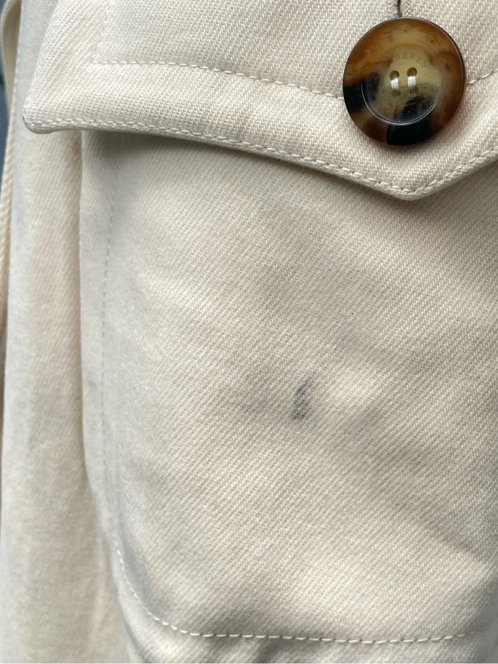 Burberry London Belted Long Trench Coat with Tortoiseshell Buttons sz 10 - Picture 15 of 15